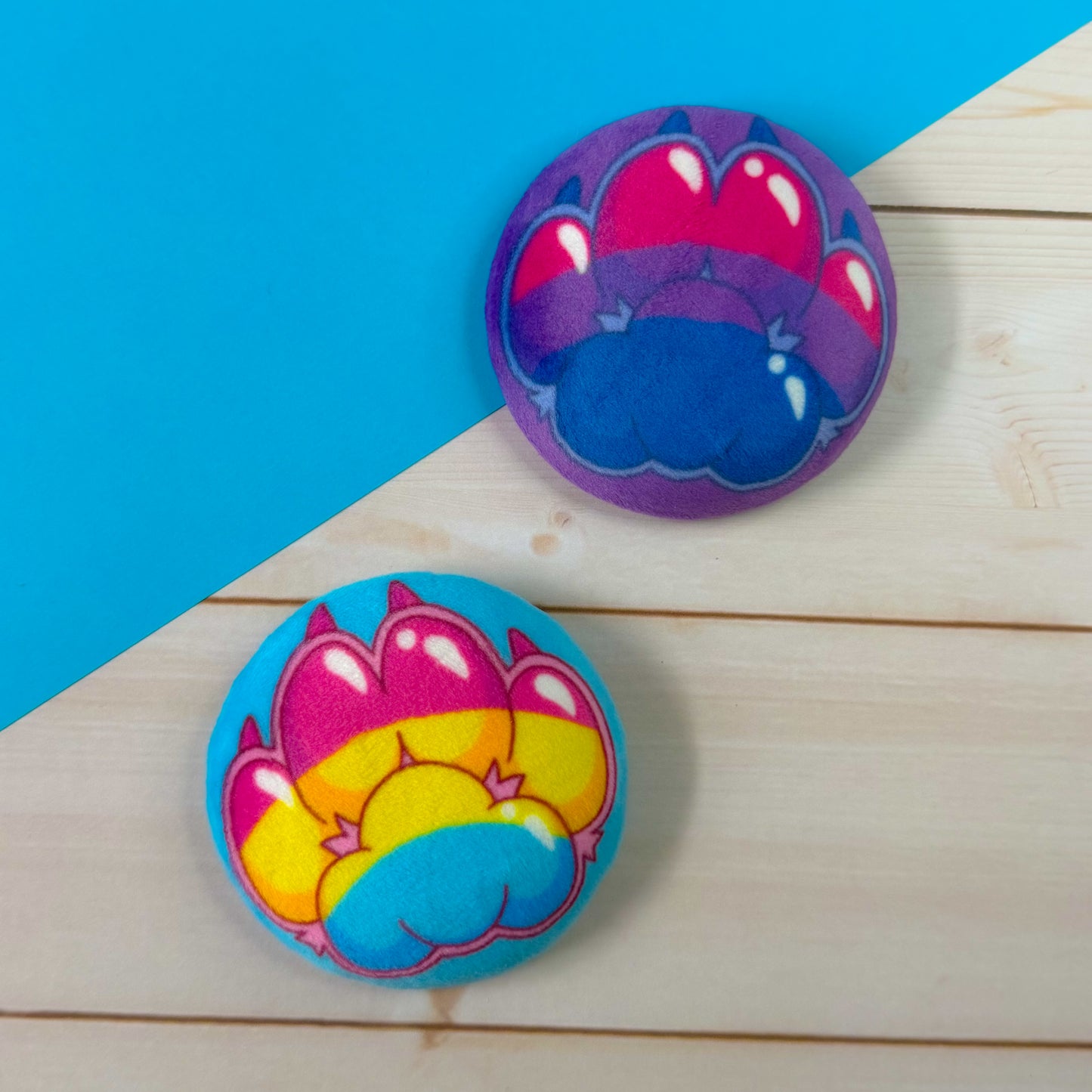 Squishy Pride Paw Pins