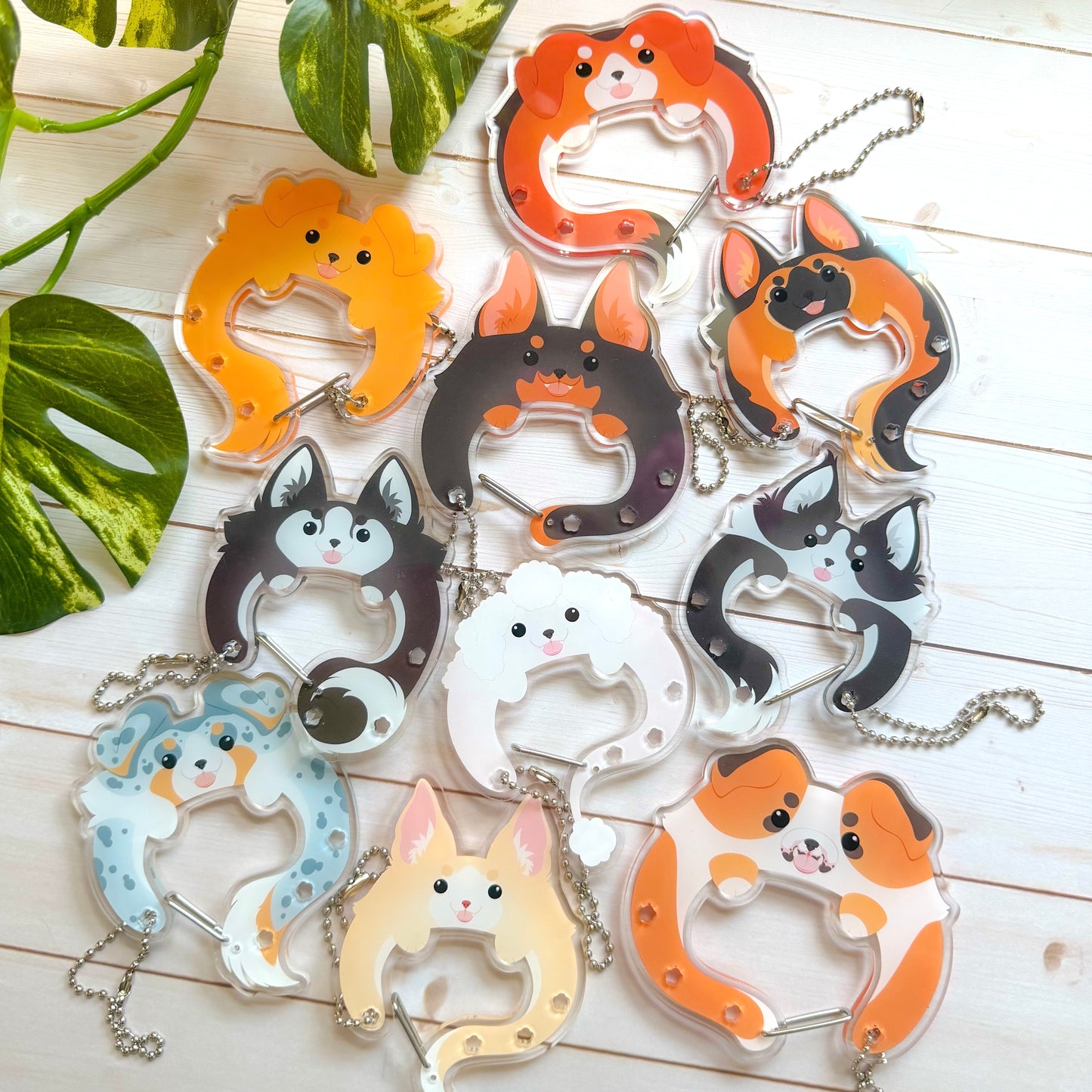 Acrylic Puppy Carabiners