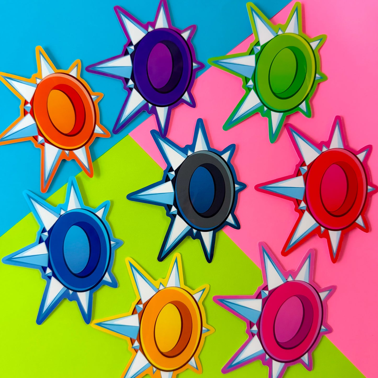 AJ-Inspired Spike Collar Stickers