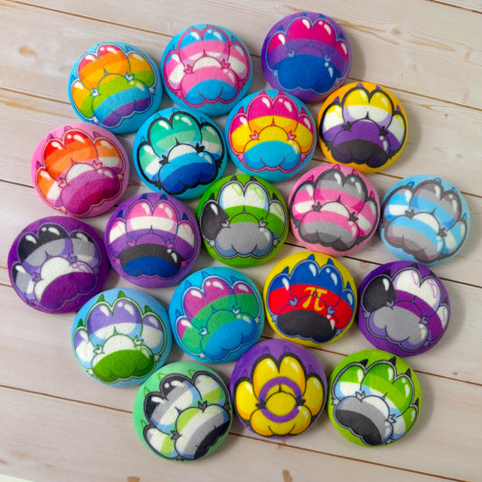 Squishy Pride Paw Pins