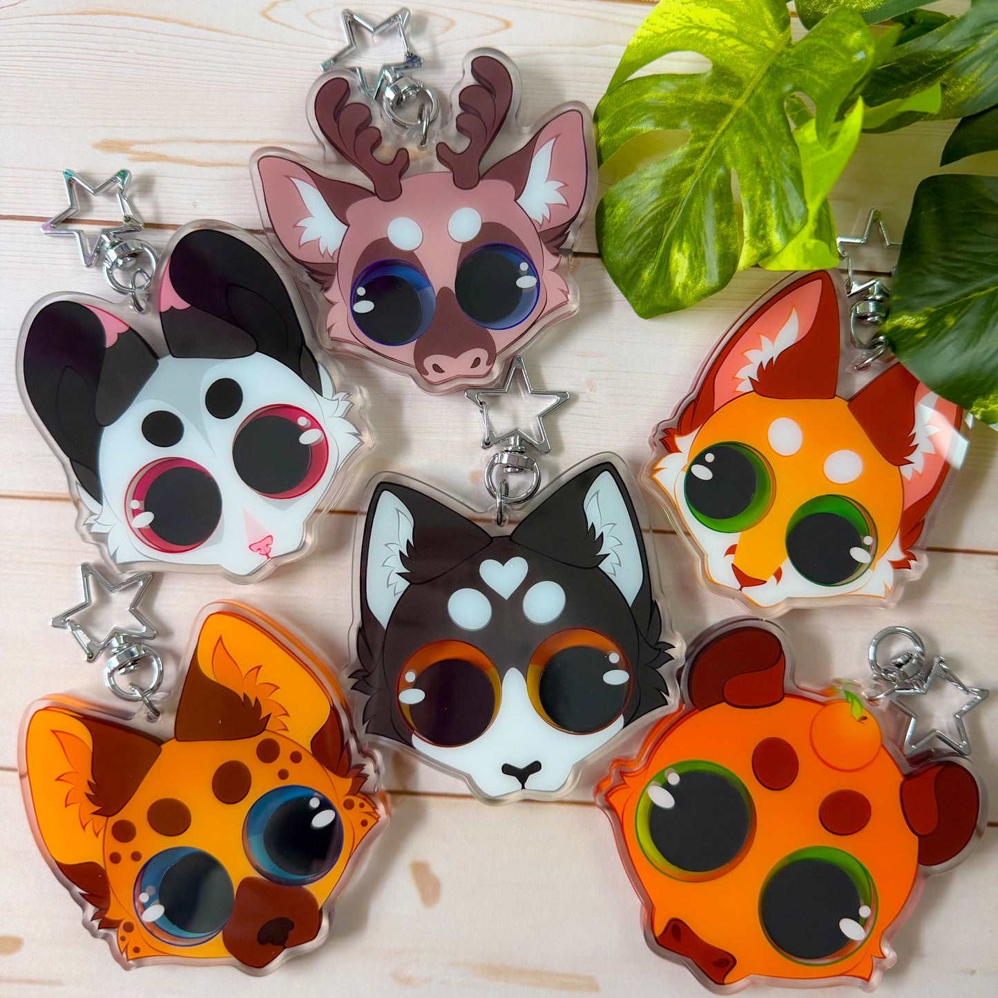 Orb Eyes Acrylic Shaker Keychains