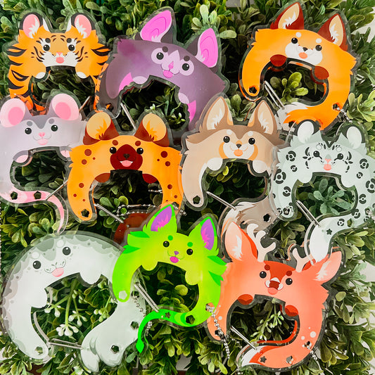 Acrylic Animal Carabiners