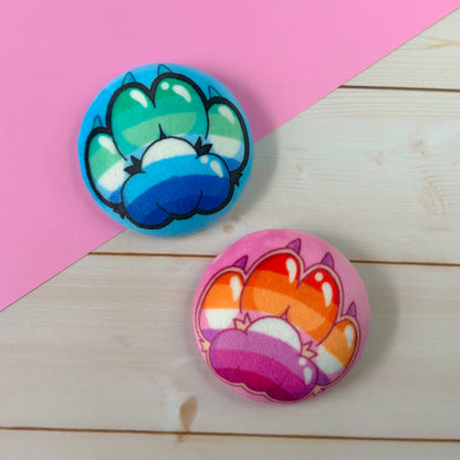 Squishy Pride Paw Pins