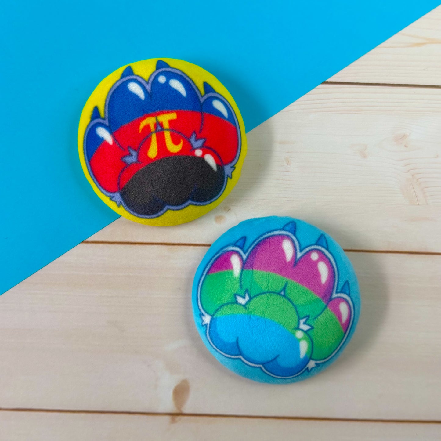 Squishy Pride Paw Pins