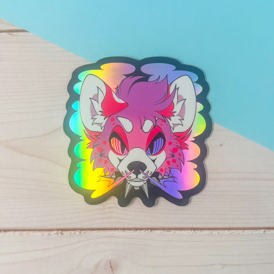 Rainbow Holographic Kaito Sticker