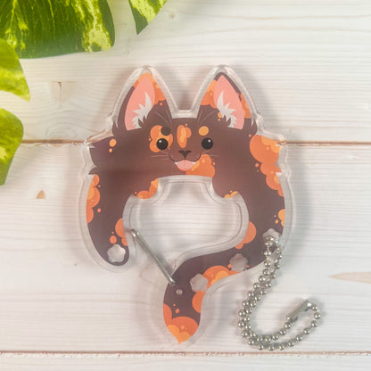 Acrylic Cat Carabiners