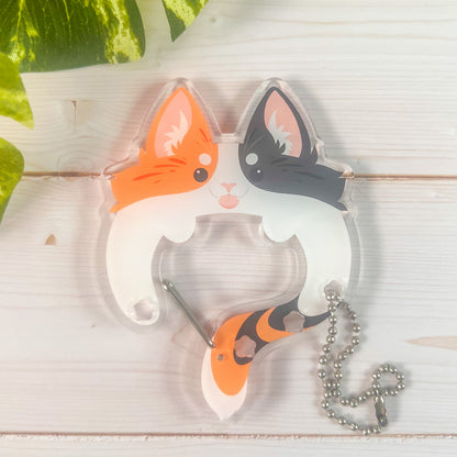 Acrylic Cat Carabiners