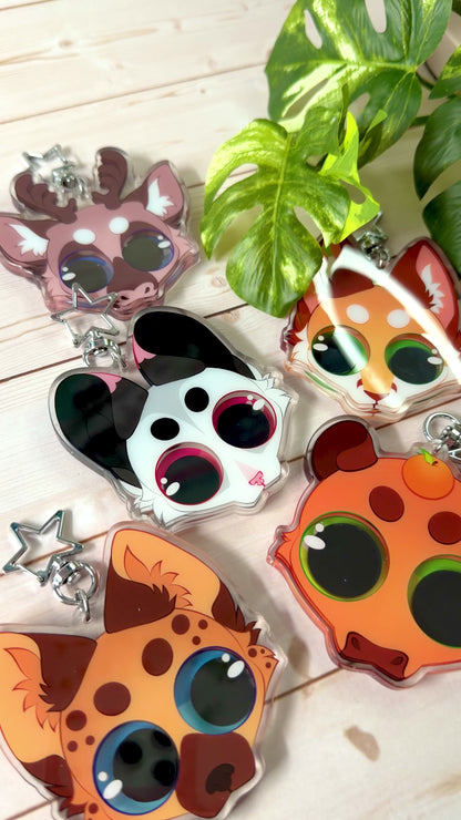 Orb Eyes Acrylic Shaker Keychains